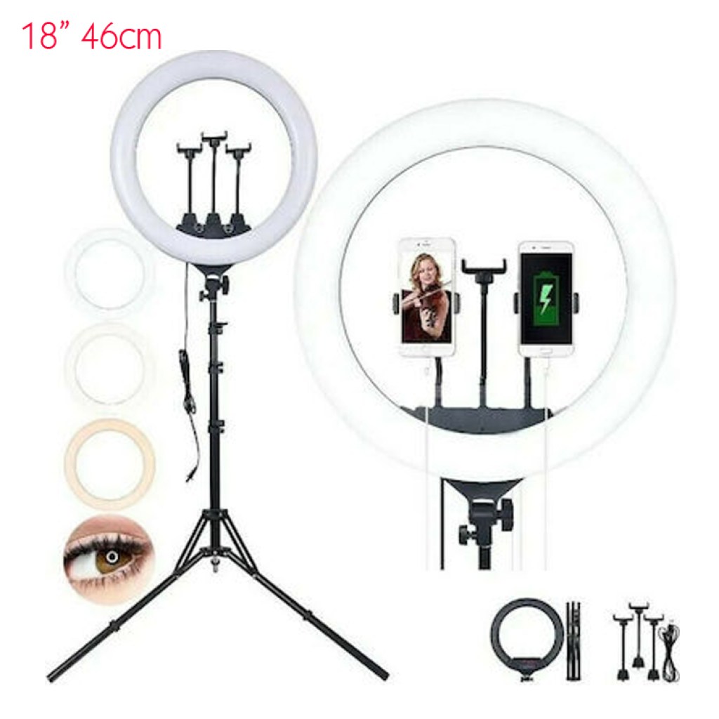 επαγγελματικό-φωτιστικό-ring-light-18-46cm-2800k-6500k